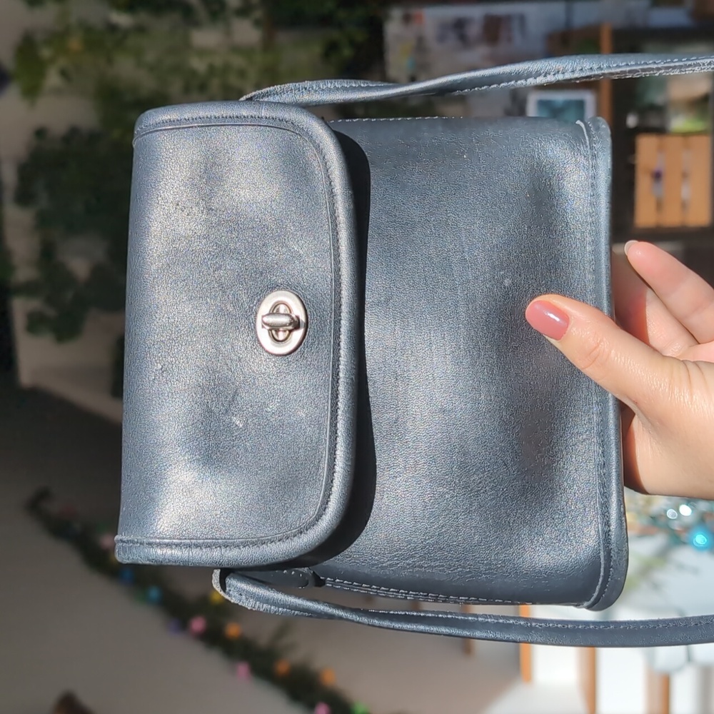 Vintage Coach Tango Bag, #9049, Black/Navy